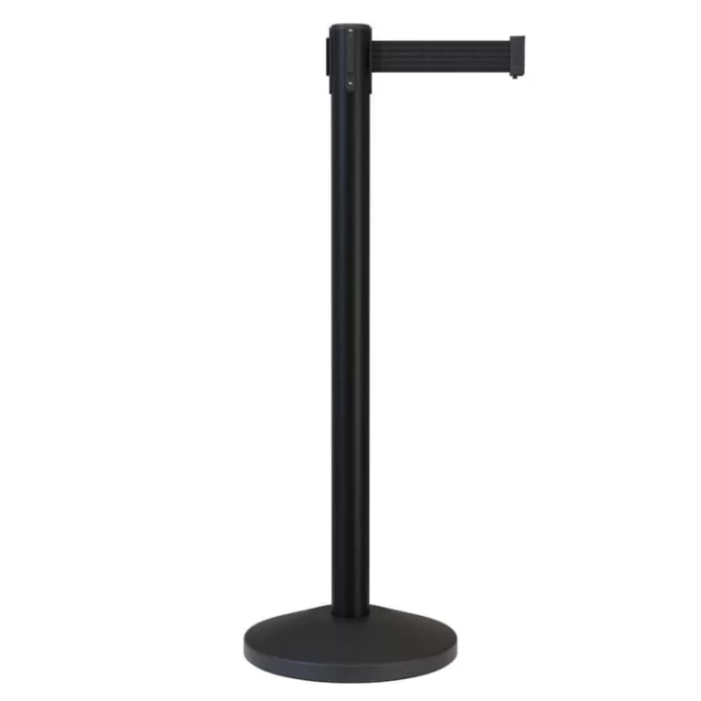Black Stanchion, 8' Retractable Belt