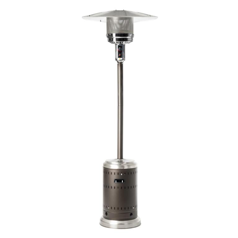 Patio Heater w/Propane, 44,000 BTU - C Grade. Heaters have lots of ware, tear, scratches, and dents.