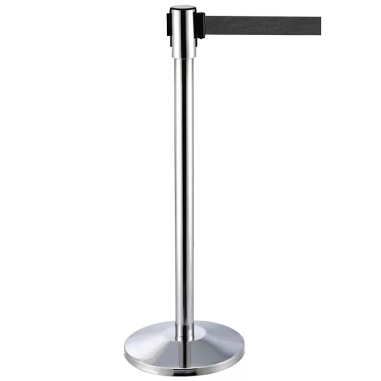 Silver Stanchion, 8' Retractable Belt
